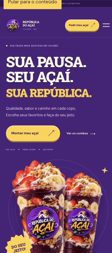 Versão móvel do novo protótipo da República